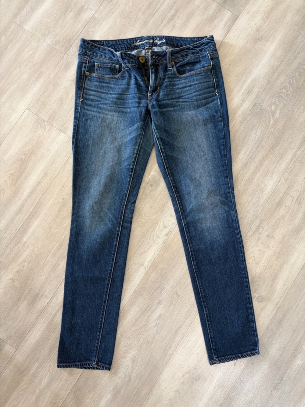 American Eagle Outfitters Women's Dark Blue Skinny Jeans